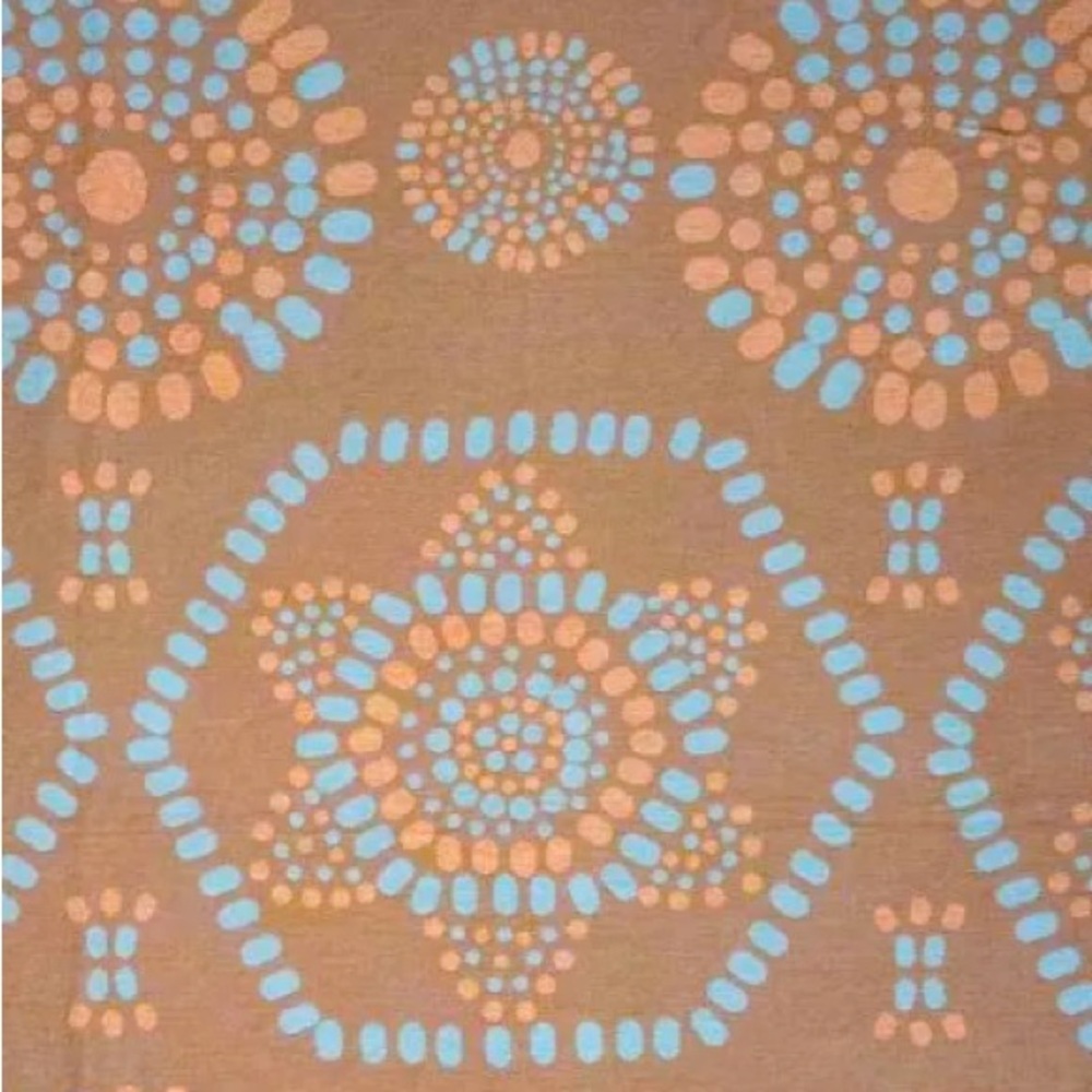 MOD Mandala Organic Blanket Loom Weave Tangerine Gray FLiPSiDE 2 Side 50x60